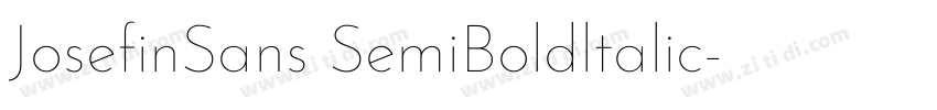 JosefinSans SemiBoldltalic字体转换